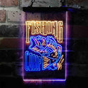 ADVPRO Fishing Camp House Cabin  Dual Color LED Neon Sign st6-i3718 - Blue & Yellow