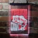 ADVPRO Fishing Camp House Cabin  Dual Color LED Neon Sign st6-i3718 - White & Red