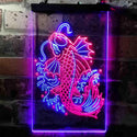 ADVPRO Koi Fish Display  Dual Color LED Neon Sign st6-i3720 - Red & Blue