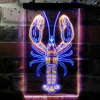 ADVPRO Lobster Seafood Restaurant  Dual Color LED Neon Sign st6-i3721 - Blue & Yellow