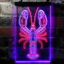 ADVPRO Lobster Seafood Restaurant  Dual Color LED Neon Sign st6-i3721 - Red & Blue