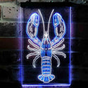 ADVPRO Lobster Seafood Restaurant  Dual Color LED Neon Sign st6-i3721 - White & Blue