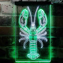ADVPRO Lobster Seafood Restaurant  Dual Color LED Neon Sign st6-i3721 - White & Green