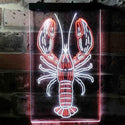 ADVPRO Lobster Seafood Restaurant  Dual Color LED Neon Sign st6-i3721 - White & Orange