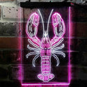 ADVPRO Lobster Seafood Restaurant  Dual Color LED Neon Sign st6-i3721 - White & Purple