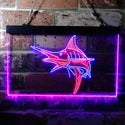 ADVPRO Marlin Fish Room Man Cave Dual Color LED Neon Sign st6-i3723 - Blue & Red