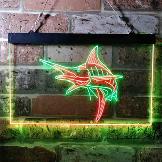 ADVPRO Marlin Fish Room Man Cave Dual Color LED Neon Sign st6-i3723 - Green & Red