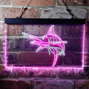 ADVPRO Marlin Fish Room Man Cave Dual Color LED Neon Sign st6-i3723 - White & Purple