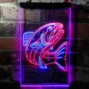 ADVPRO Salmon Fish  Dual Color LED Neon Sign st6-i3726 - Red & Blue