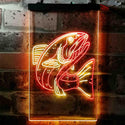 ADVPRO Salmon Fish  Dual Color LED Neon Sign st6-i3726 - Red & Yellow