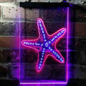 ADVPRO Sea Star  Dual Color LED Neon Sign st6-i3727 - Blue & Red