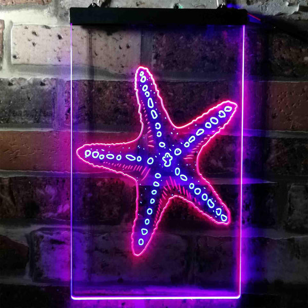 ADVPRO Sea Star  Dual Color LED Neon Sign st6-i3727 - Blue & Red