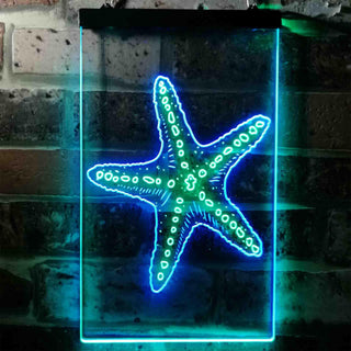 ADVPRO Sea Star  Dual Color LED Neon Sign st6-i3727 - Green & Blue