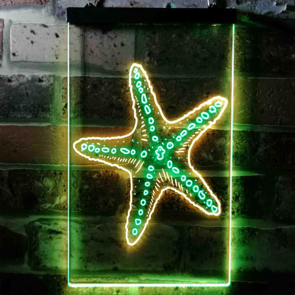 ADVPRO Sea Star  Dual Color LED Neon Sign st6-i3727 - Green & Yellow