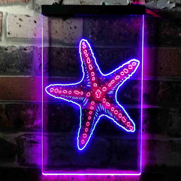 ADVPRO Sea Star  Dual Color LED Neon Sign st6-i3727 - Red & Blue