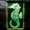 ADVPRO Seahorse  Dual Color LED Neon Sign st6-i3729 - Green & Yellow