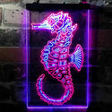 ADVPRO Seahorse  Dual Color LED Neon Sign st6-i3729 - Red & Blue