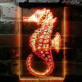 ADVPRO Seahorse  Dual Color LED Neon Sign st6-i3729 - Red & Yellow