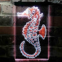 ADVPRO Seahorse  Dual Color LED Neon Sign st6-i3729 - White & Orange