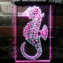 ADVPRO Seahorse  Dual Color LED Neon Sign st6-i3729 - White & Purple