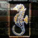 ADVPRO Seahorse  Dual Color LED Neon Sign st6-i3729 - White & Yellow