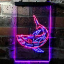 ADVPRO Shark  Dual Color LED Neon Sign st6-i3730 - Blue & Red