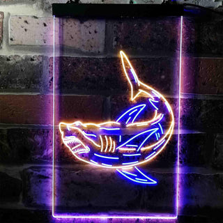 ADVPRO Shark  Dual Color LED Neon Sign st6-i3730 - Blue & Yellow