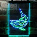 ADVPRO Shark  Dual Color LED Neon Sign st6-i3730 - Green & Blue