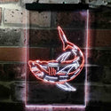 ADVPRO Shark  Dual Color LED Neon Sign st6-i3730 - White & Orange
