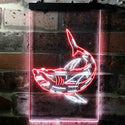 ADVPRO Shark  Dual Color LED Neon Sign st6-i3730 - White & Red