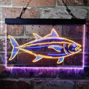 ADVPRO Tuna Fish Cabin Den Man Cave Dual Color LED Neon Sign st6-i3731 - Blue & Yellow