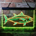 ADVPRO Tuna Fish Cabin Den Man Cave Dual Color LED Neon Sign st6-i3731 - Green & Yellow