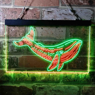 ADVPRO Whale Ocean Display Room Dual Color LED Neon Sign st6-i3733 - Green & Red