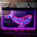 ADVPRO Whale Ocean Display Room Dual Color LED Neon Sign st6-i3733 - Red & Blue