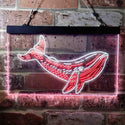 ADVPRO Whale Ocean Display Room Dual Color LED Neon Sign st6-i3733 - White & Red