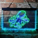 ADVPRO Octopus Ocean Display Room Dual Color LED Neon Sign st6-i3734 - Green & Blue
