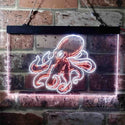 ADVPRO Octopus Ocean Display Room Dual Color LED Neon Sign st6-i3734 - White & Orange
