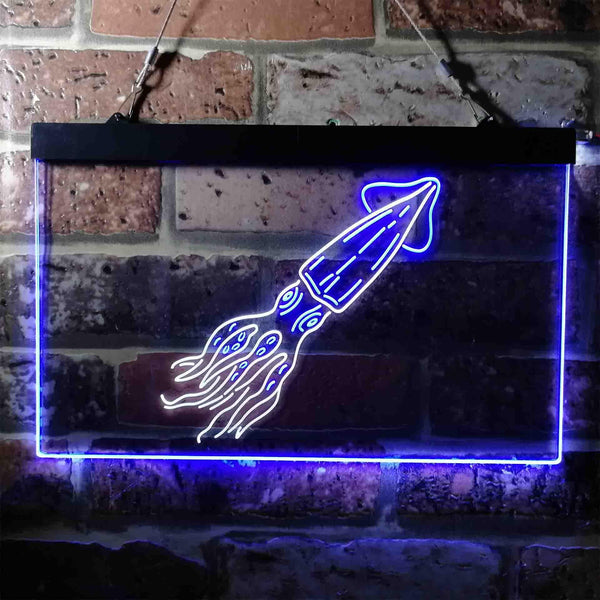 ADVPRO Squid Ocean Display Room Dual Color LED Neon Sign st6-i3735 - White & Blue