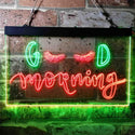 ADVPRO Good Morning Beautiful Eyelash Lash Dual Color LED Neon Sign st6-i3737 - Green & Red