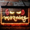 ADVPRO Good Morning Beautiful Eyelash Lash Dual Color LED Neon Sign st6-i3737 - Red & Yellow