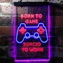 ADVPRO Born to Game Room  Dual Color LED Neon Sign st6-i3740 - Blue & Red