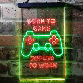 ADVPRO Born to Game Room  Dual Color LED Neon Sign st6-i3740 - Green & Red