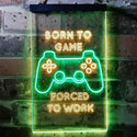 ADVPRO Born to Game Room  Dual Color LED Neon Sign st6-i3740 - Green & Yellow