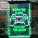 ADVPRO Born to Game Room  Dual Color LED Neon Sign st6-i3740 - White & Green