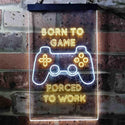 ADVPRO Born to Game Room  Dual Color LED Neon Sign st6-i3740 - White & Yellow