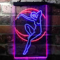 ADVPRO Blue Moon Lady  Dual Color LED Neon Sign st6-i3742 - Blue & Red