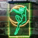 ADVPRO Blue Moon Lady  Dual Color LED Neon Sign st6-i3742 - Green & Yellow