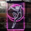 ADVPRO Blue Moon Lady  Dual Color LED Neon Sign st6-i3742 - White & Purple
