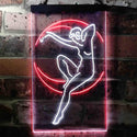 ADVPRO Blue Moon Lady  Dual Color LED Neon Sign st6-i3742 - White & Red