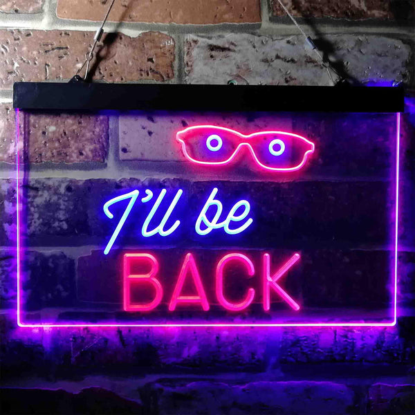 ADVPRO I'll be Back Quote Room Decoration Dual Color LED Neon Sign st6-i3743 - Blue & Red